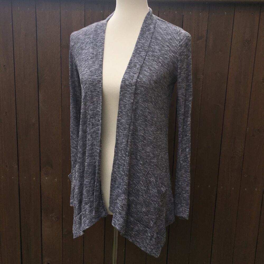 Candie’s | Size Small Open Black/Grey Open Cardi
